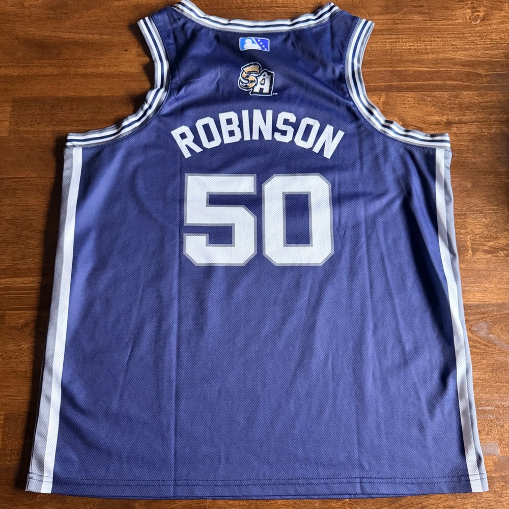 San Antonio Missions David Robinson 50 Basketball Jersey Mens XL Navy Mesh Spurs - Picture 2 of 4